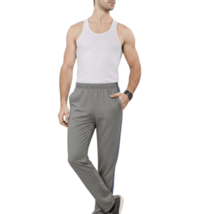 mens track pant charcol melange colour 100% cotton bio washed fine fabric two side zipper pocket elastic waist pant with string sw 555 (copy)