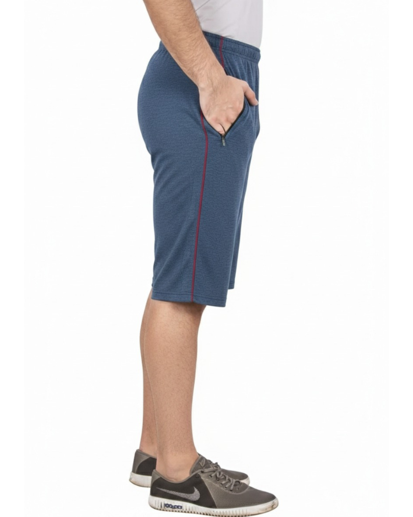 mens shorts blue melange colour 100% cotton bio washed fine fabrics one side zipper pocket next side normal pocket elastic waist band with string sw 777 mens shorts blue melange colour 100% cotton bio washed fine fabrics one side zipper pocket next side normal pocket elastic waist band with string sw 777