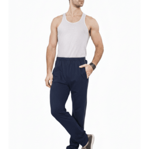 mens track pant black colour 100% cotton bio washed fine fabrics two side zipper pocket elastic waist pant with string sw 555 (copy)