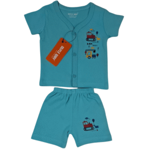 styleway infant full open with sleeve & shorts unisex set baby wear sw 58