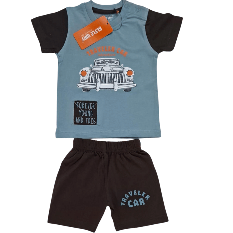 styleway fine boy baby printed causal t shirt with sleeve & shorts set wear sw 132 styleway fine boy baby printed causal t shirt with sleeve & shorts set wear sw 132