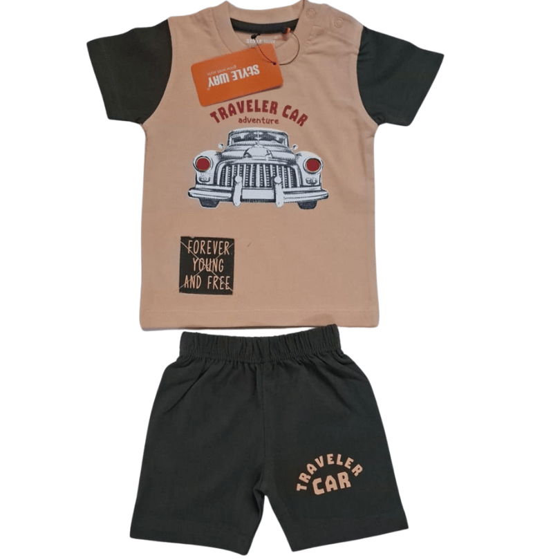 styleway fine boy baby printed causal t shirt with sleeve & shorts set wear sw 132 styleway fine boy baby printed causal t shirt with sleeve & shorts set wear sw 132