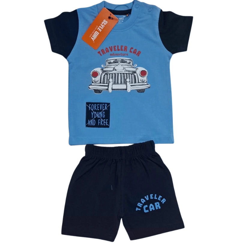 styleway fine boy baby printed causal t shirt with sleeve & shorts set wear sw 132 styleway fine boy baby printed causal t shirt with sleeve & shorts set wear sw 132