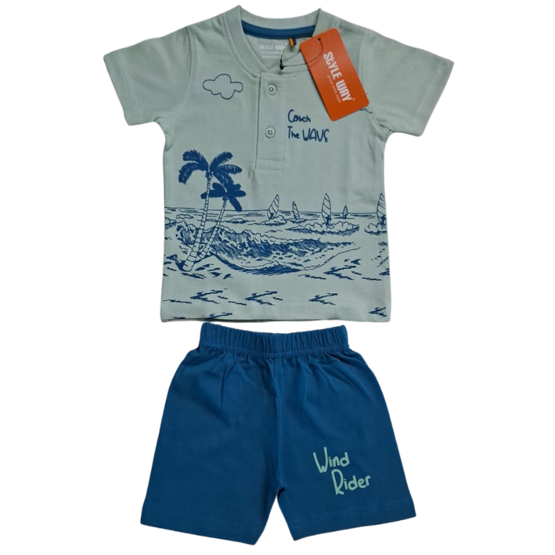 styleway fine causal boy baby printed t shirt with sleeve & shorts set wear sw 138 styleway fine causal boy baby printed t shirt with sleeve & shorts set wear sw 138