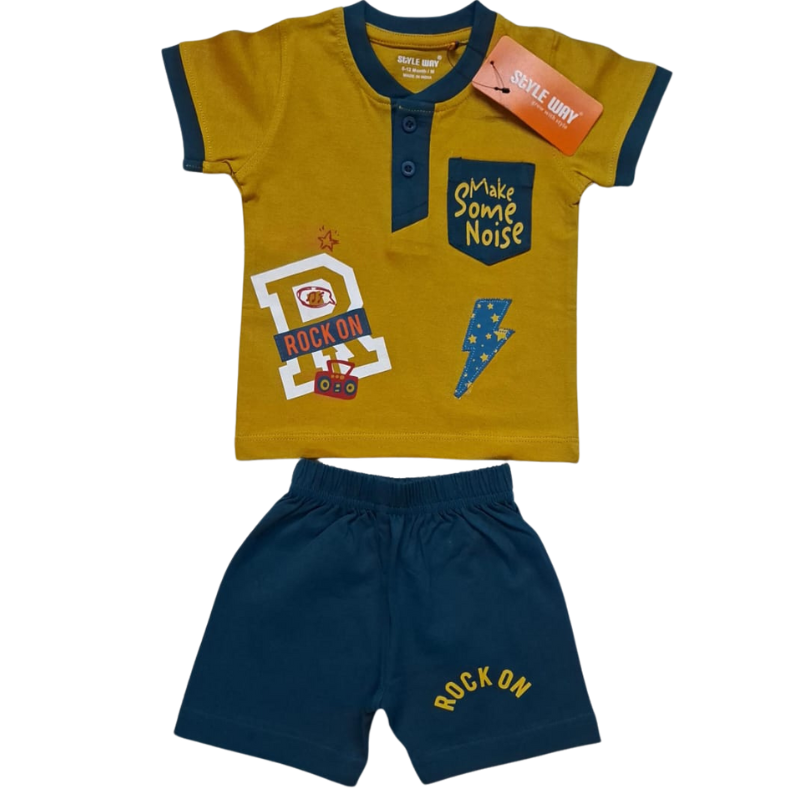styleway fine causal boy baby printed t shirt with sleeve & shorts set wear sw 139 styleway fine causal boy baby printed t shirt with sleeve & shorts set wear sw 139