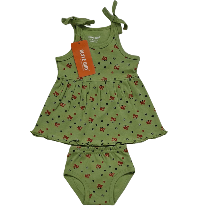 styleway new born baby girls frock with sleeve top & briefs set baby wear sw 203 styleway new born baby girls frock with sleeve top & briefs set baby wear sw 203