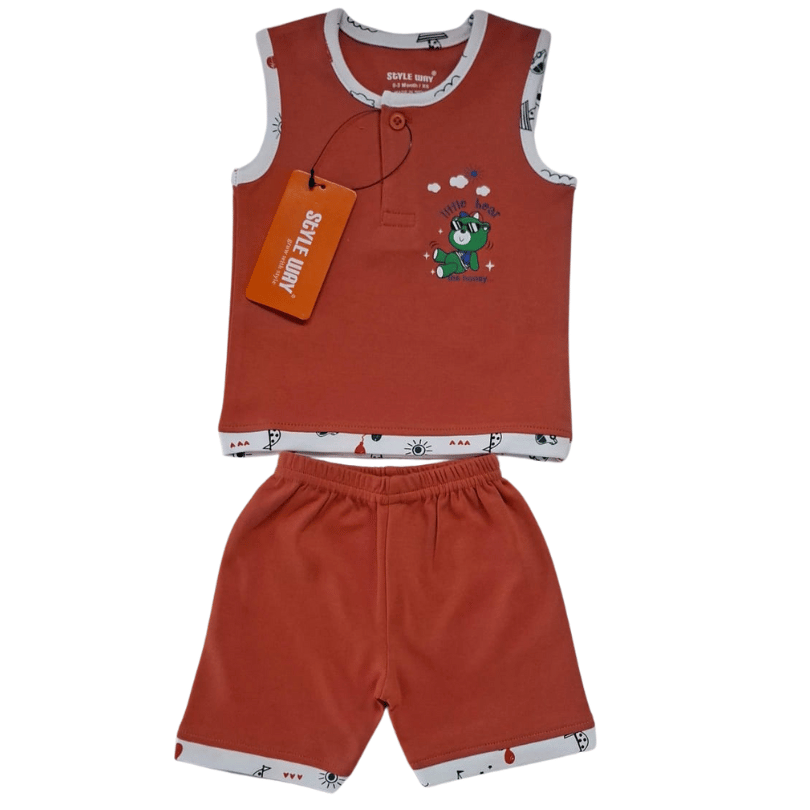 styleway infant interlock open shoulder sleeveless t shirt & shorts unisex set baby wear sw 61 styleway infant interlock open shoulder sleeveless t shirt & shorts unisex set baby wear sw 61