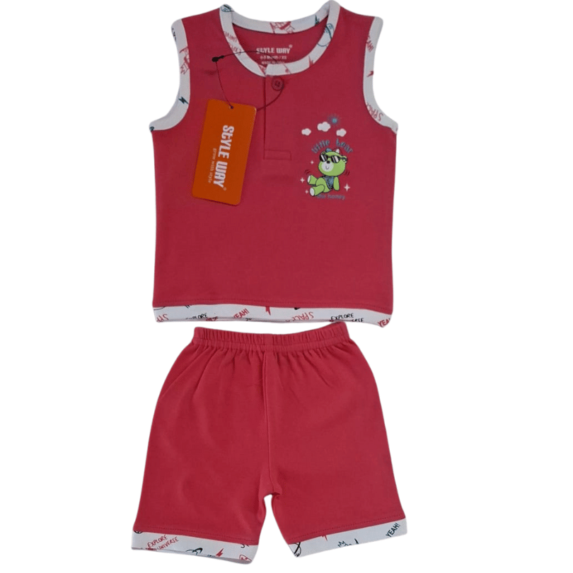 styleway infant interlock open shoulder sleeveless t shirt & shorts unisex set baby wear sw 61 styleway infant interlock open shoulder sleeveless t shirt & shorts unisex set baby wear sw 61