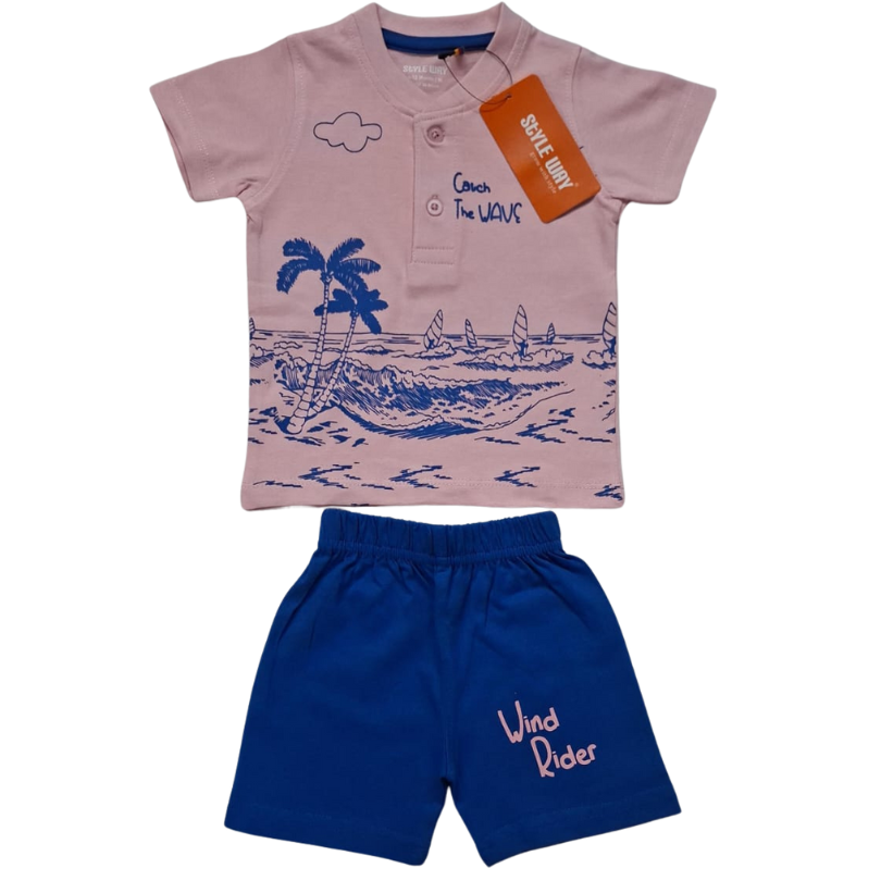 styleway fine causal boy baby printed t shirt with sleeve & shorts set wear sw 138 styleway fine causal boy baby printed t shirt with sleeve & shorts set wear sw 138