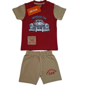 styleway fine boy baby printed causal t shirt with sleeve & shorts set wear sw 132